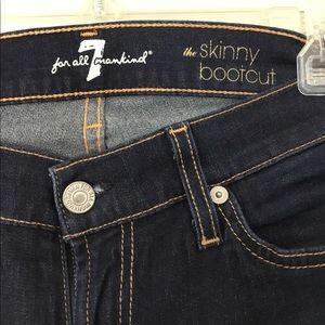 7 for all mankind dark skinny bootcut jeans - 25
